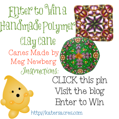 Giveaway Meg Newberg Polymer Clay Canes on KatersAcres Blog