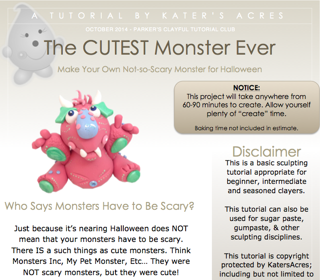 KatersAcres Polymer Clay Monster Tutorial - Cute, Not Scary