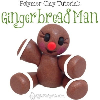 Gingerbread Man Tutorial by KatersAcres | Sculpting Mini-Tutorial for Polymer Clay, Fondant, & Other Sculpting Mediums