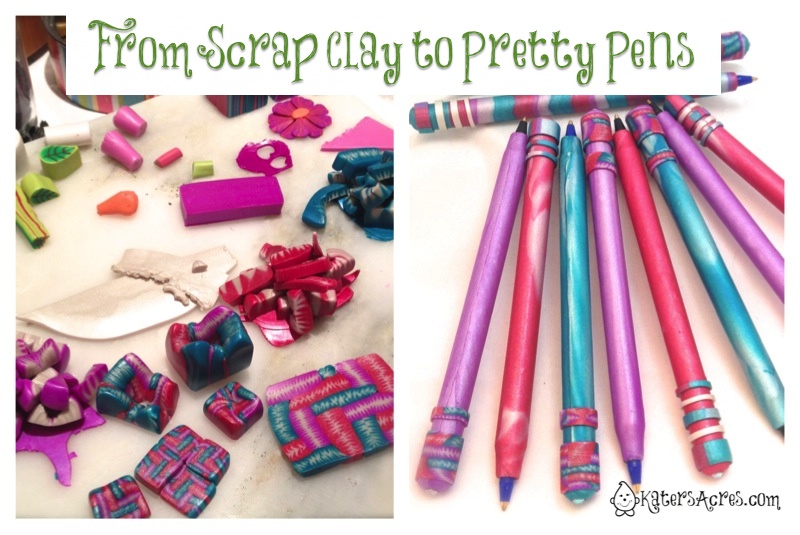 Polymer Clay Scraps to Gorgeous Pens by KatersAcres