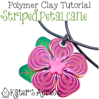 Striped Flower Petal Cane Tutorial by KatersAcres