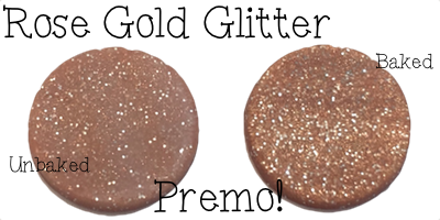 2015 Polyform Color Review - Premo Sculpey Polymer Clay in Rose Gold Glitter