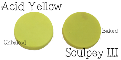 2015 Polyform Color Review - Sculpey Polymer Clay in Acid Yellow