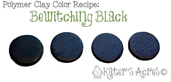 Bewitching Black Polymer Clay Color Recipe by KatersAcres | CLICK to get the color recipe