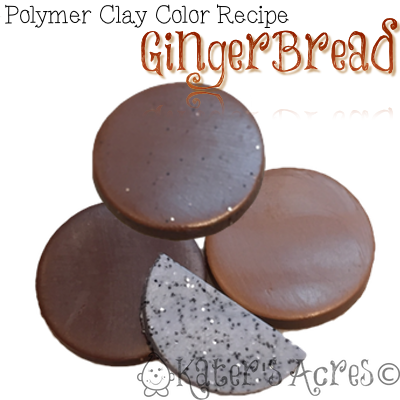 Polymer Clay Color Recipe GINGERBREAD by KatersAcres