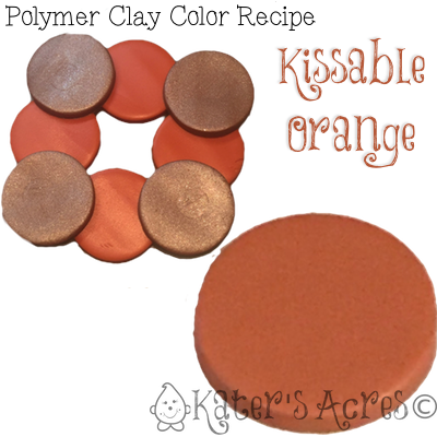 Polymer Clay Color Recipe for Kissable Orange by KatersAcres