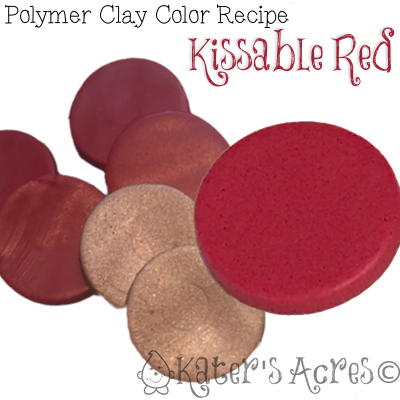 Polymer Clay Color Recipe for Kissable Red by KatersAcres
