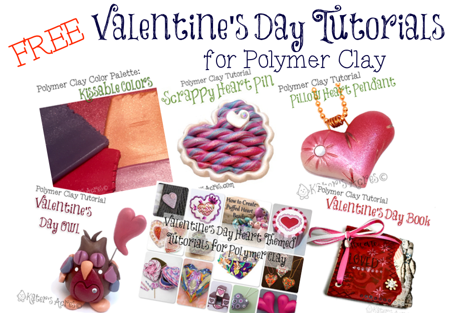 Free Polymer Clay Valentine's Day Tutorials by KatersAcres