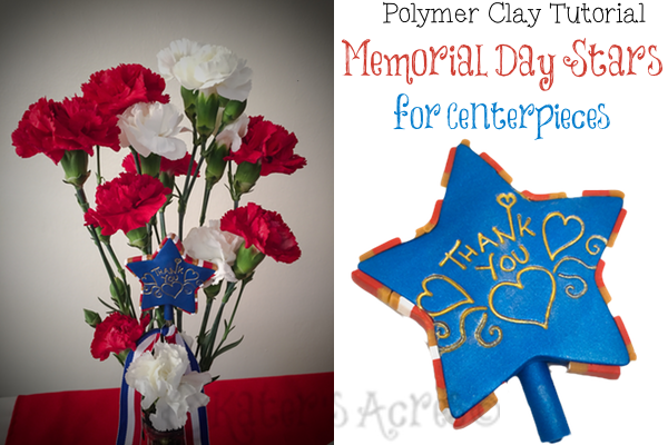 Memorial Day Polymer Clay Stars Tutorial by KatersAcres