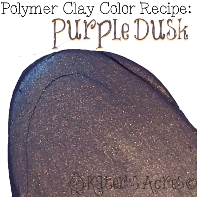 Polymer Clay Color Recipe for Purple Dusk by KatersAcres