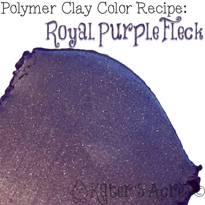 Polymer Clay Color Recipe for Royal Purple Fleck by KatersAcres