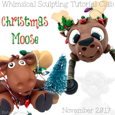 Moose Figurine Bundle Pack Tutorials for Polymer Clay by KatersAcres