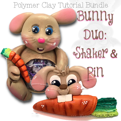 Polymer Clay Bunny Tutorial Duo by KatersAcres