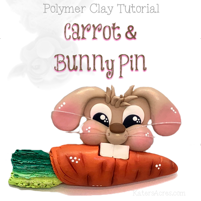 WSTC Bunny PIN Polymer Clay Tutorial by KatersAcres