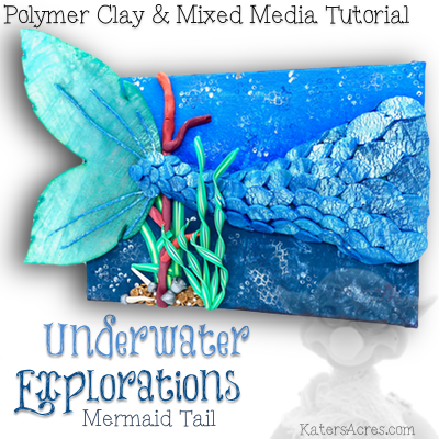 Polymer Clay & Mixed Media Mermaid Tail Tutorial by KatersAcres
