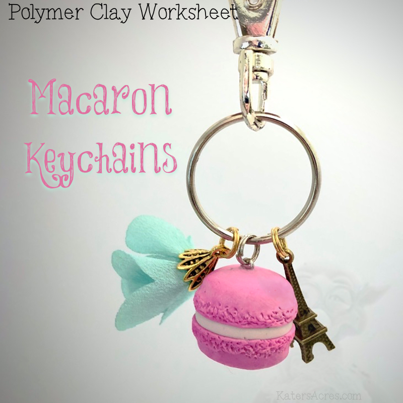 Polymer Clay Macaron Keychain Worksheet by KatersAcres