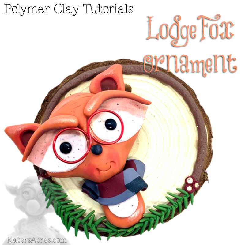 Lodge Fox Polymer Clay Ornament Tutorial by KatersAcres