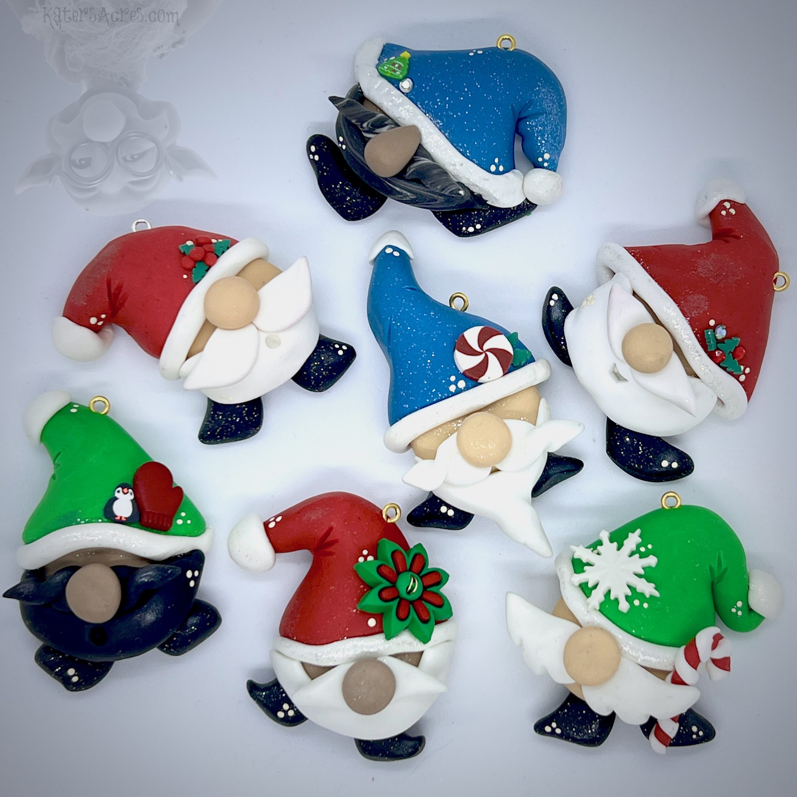 Santa Gnome Ornaments from Kater's Acres